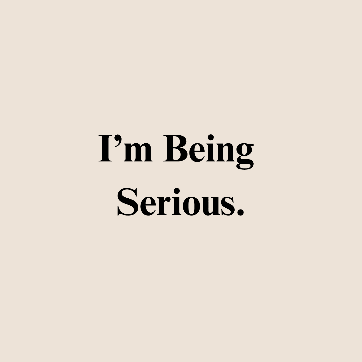 I'm Being Serious podcast artwork