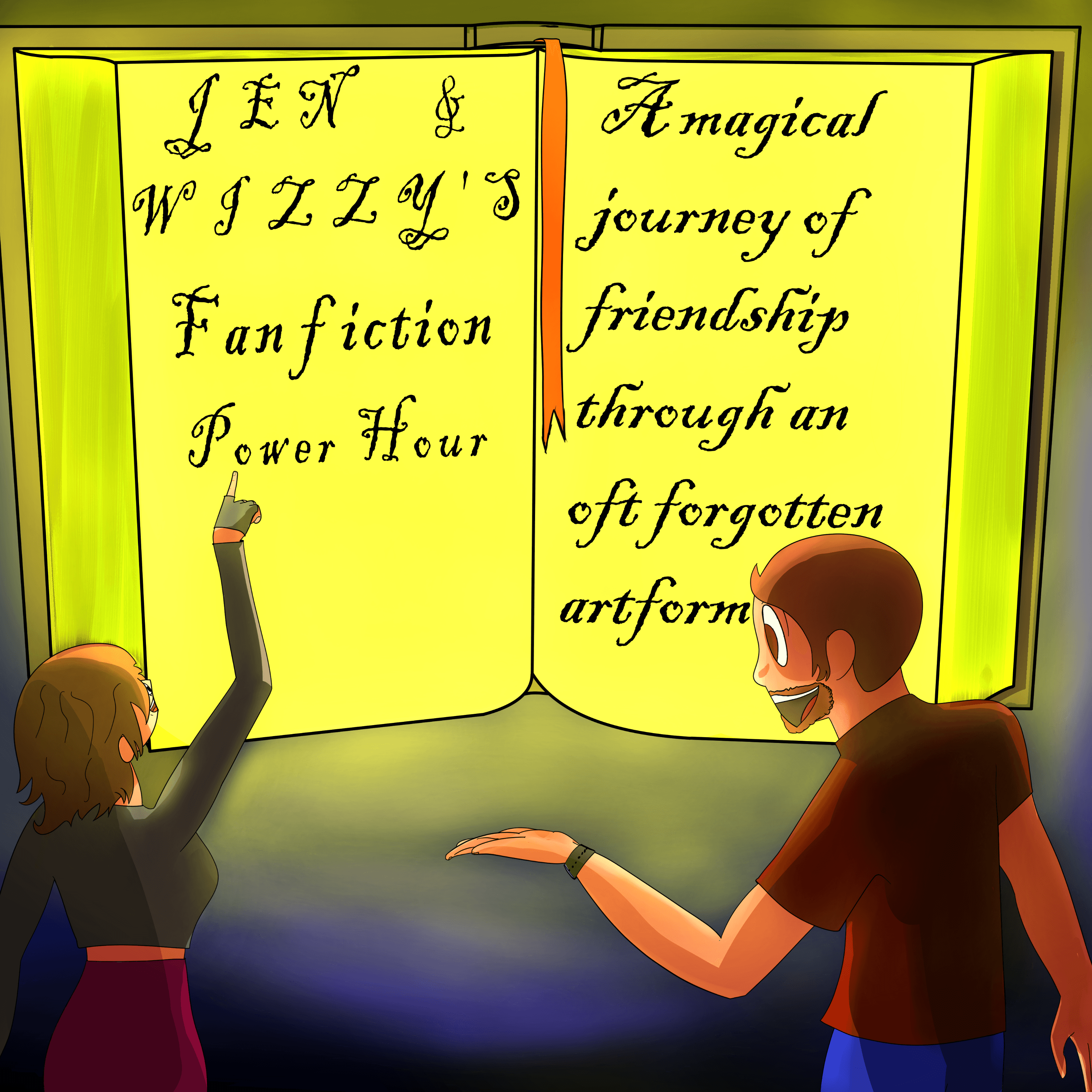 Jen and Wizzy's Fanfiction Power Hour podcast artwork